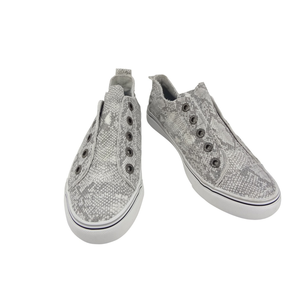 Blowfish Malibu Marley Womens Grey Snakeskin Canvas Slip On Sneakers Size 9 - Picture 7 of 11